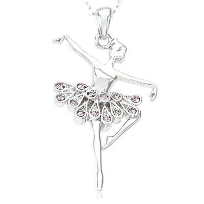 Colorful Ballerina Necklace Pendant Ballet Dance Recital Gift Charm for Girls 
